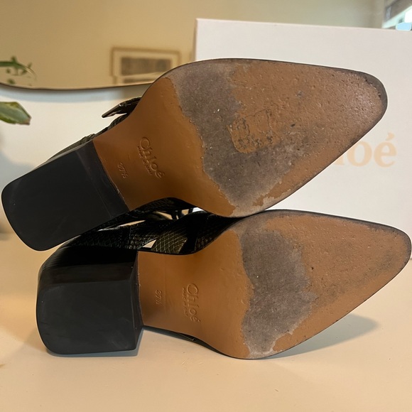 Chloé Rylee Cut Out Boot in Python Green - Picture 5 of 14